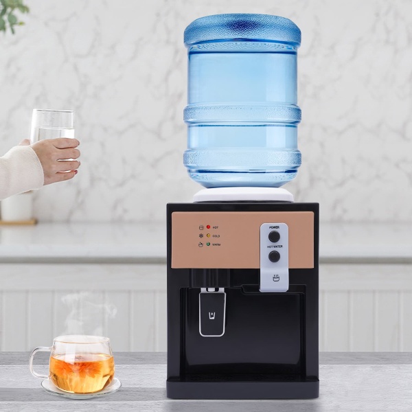 Distributeur d'eau électrique en acier inoxydable 220 V - Pour bureau - Capacité maximale : 18,9 l