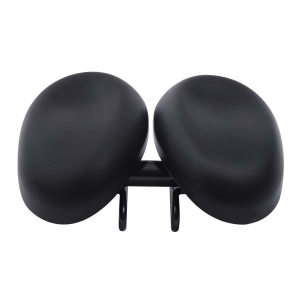 Selle de vélo noire amortisseur de chocs - Selle de vélo sans nez - Largeur réglable - Ergonomique - Selle de vélo en cuir PVC imperméable