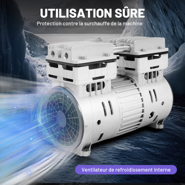 VEVOR Compresseur d'Air sans Huile 4 gallons /18 L Compresseur