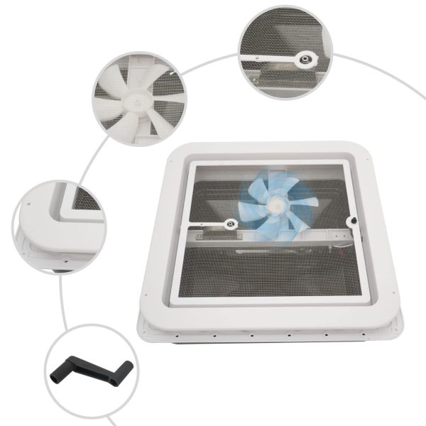 Vent Lucarne de toit transparent 42 x 42 cm 14