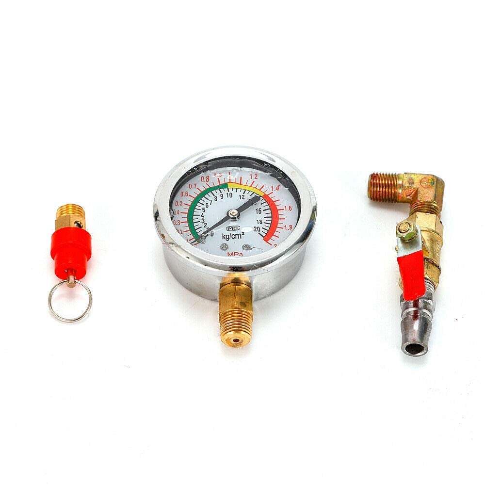 Gonfleur flexible avec manomètre, mandrin à verrouillage, tuyau flexible, odorà pression d'air