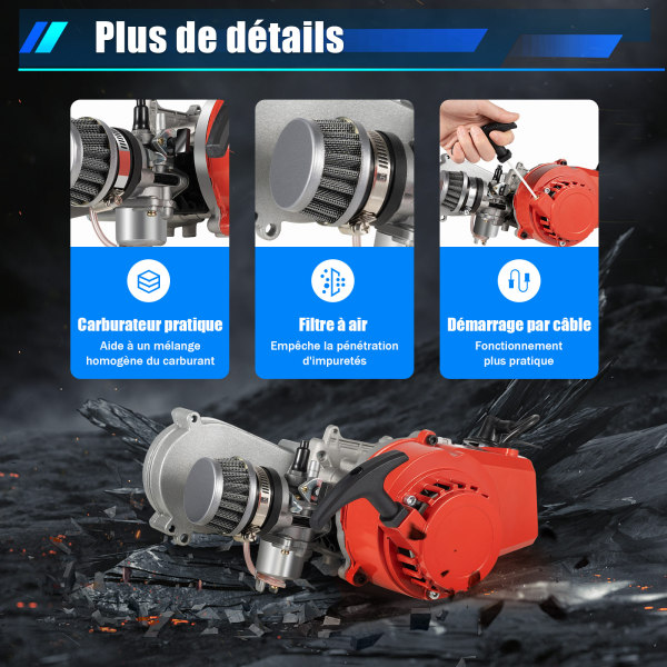 Keenso Moteur de Démarrage par Traction, Alliage D