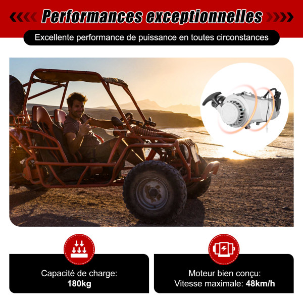 Moteur 49cc 2 Temps - Pour Pocket Bike, Quad, Dirt Bike & Scooter, Boîte Vitesse Incluse