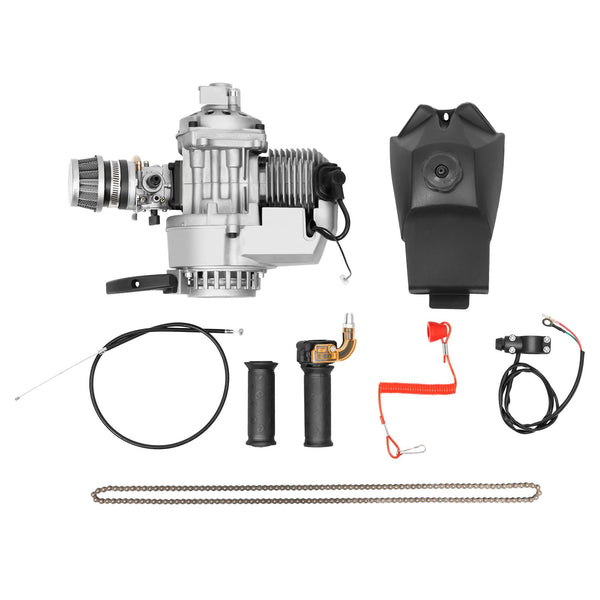 Jeffergarden Moteur De Démarrage Par Traction 2 Temps 49 Cc Pour Moteur Mini Pocket Pit Quad Dirt Bike Atv Buggy 76166793