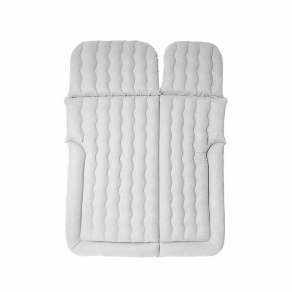 Matelas de voiture portable SUV Matelas gonflable pour camping avec 2 oreillers + pompe à air (gris)