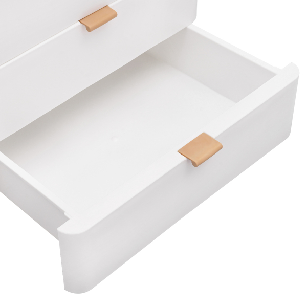 Boîte de rangement de bureau blanche à 3 plateaux (26 x 20,2 x 22,3 cm), organiseur de bureau avec tiroir