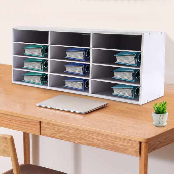 Organisateur de littérature de plan de travail de boîte de stockage de couche de bureau pour la salle de classe, organisateur de documents de bureau pour l'école à la maison de bureau
