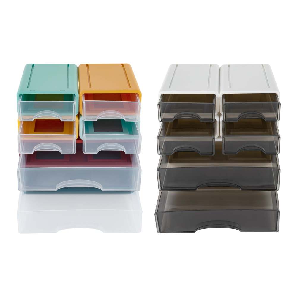 Organiseur De Bureau Marbrasse Avec 2 Tiroirs Et 5 Compartiments - Noir, Rangement Stylos Et Fournitures