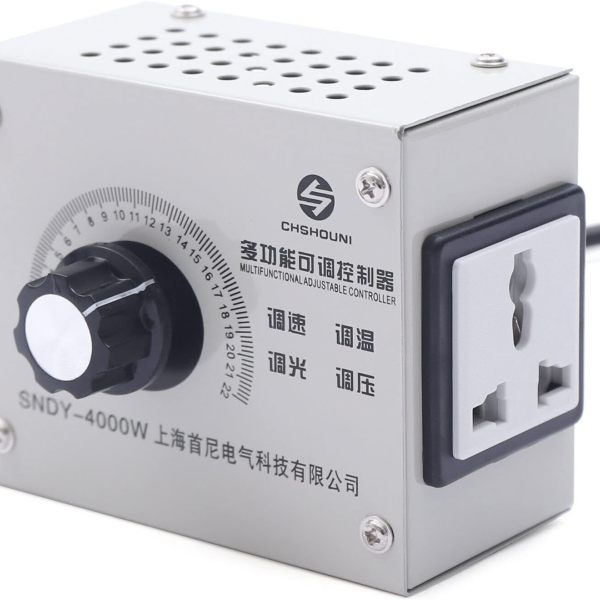 Régulateur de tension SCR 4000 W, ThyristorRegulator avec régulation continue 0-220 V pour le contrôle de la puissance