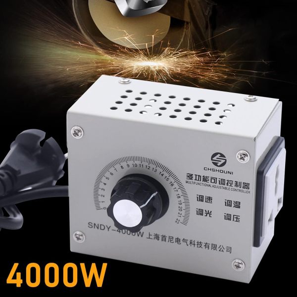 Régulateur de tension SCR 4000 W, ThyristorRegulator avec régulation continue 0-220 V pour le contrôle de la puissance