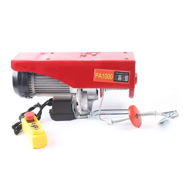 Palan électrique 800/1000 kg avec interrupteur d'arrêt d'urgence 220 V Treuil électrique IP40 - Classe de protection 6 mm - 1000KG 1600W