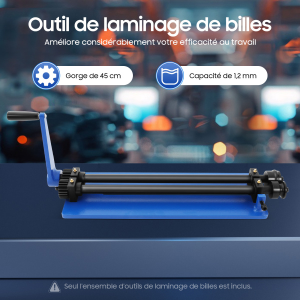 Machine à sertir ronde 18" - Outil de cintrage rond - Capacité flexible - Idéal pour les entreprises de travail de tôle et l'industrie automobile