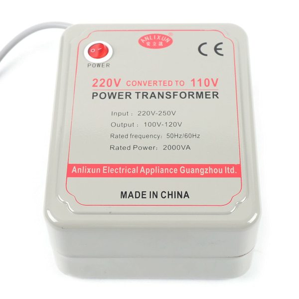 Convertisseur de tension Transformer 230 V vers 110 V 2000 W