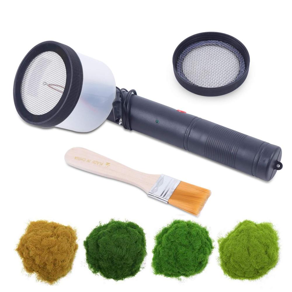 Applicateur De Flocage D'herbe Statique, Mini Machine De Flocage électrostatique, Machine De Flocage En ABS Portable Pour Bricolage, Mini Terrain, Modélisation, Table De Sable, Train, Wargames