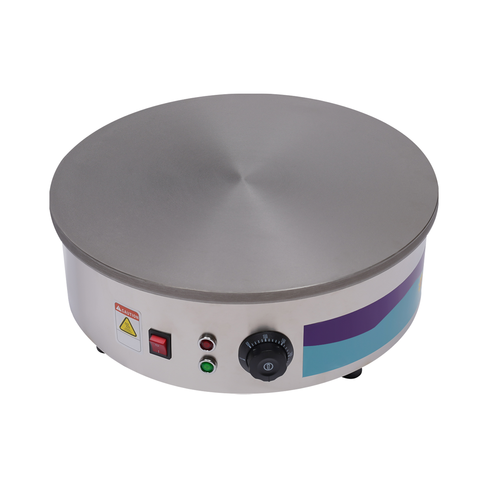 3 kW Cr&ecirc;pi&egrave;re Commercial Professionnel Appareil &agrave; Cr&ecirc;pes Assiette &agrave; Cr&ecirc;pes Cr&ecirc;pi&egrave;re en Acier Inoxydable,  50-300 ℃