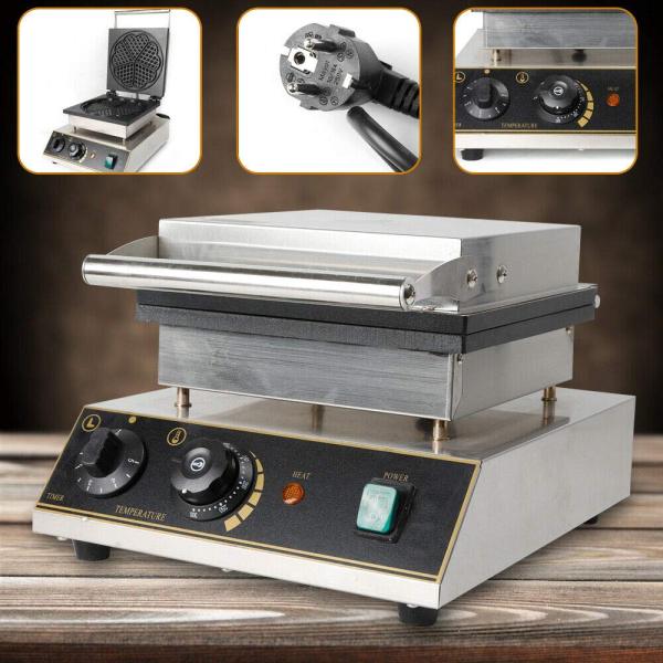 Gaufrier 1750 W 5 pièces pour gaufrier en acier inoxydable avec revêtement anti-adhésif en téflon