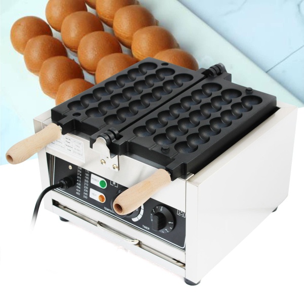 Gaufrier commercial à bulles - 1500 W - Pour 21 mini cuisines - Plaques antiadhésives - Température réglable avec minuterie