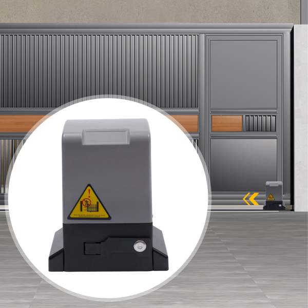 Actionneur de portail coulissant électrique - 600 kg - Avec 2 télécommandes 220 V (370 W)