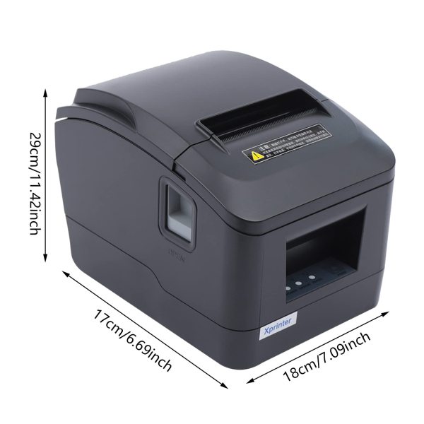 Imprimante Thermique Reçus 80 Mm USB+LAN – Vitesse 220 Mm/s, Cutter Auto, Support ESC/POS