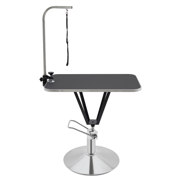 Table de toilettage pour animaux, table de toilettage réglable à relevage hydraulique, rectangulaire-noire