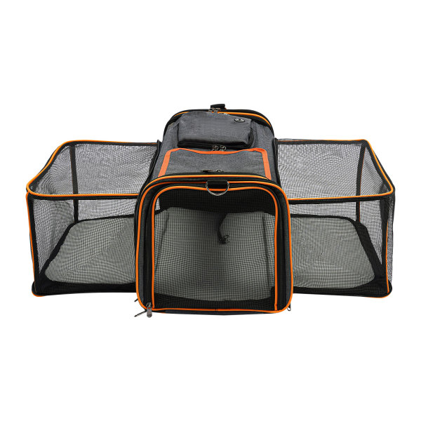 Sac de transport extensible pour animaux de compagnie, Sac de transport pour animaux de compagnie, Capacité de transport max. Capacité de transport : 7.5kg, Fermetures éclair à double sens