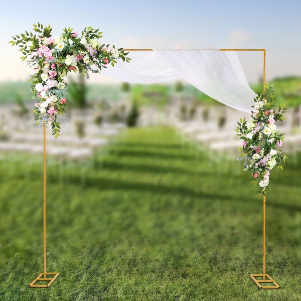 HEMOTON Arche De Mariage Miniature – Métal Blanc 17x11x6 Cm – Décoration Maison De Poupée Ou Événement