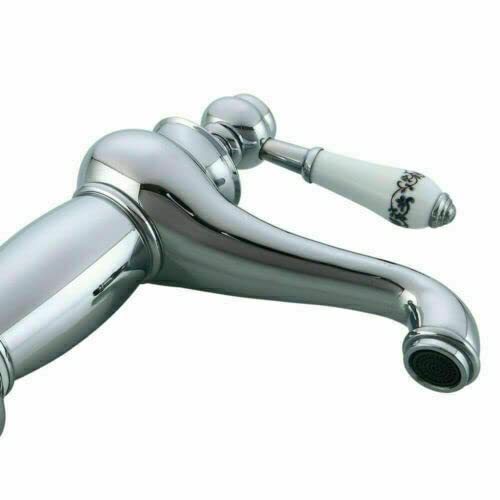 Robinet de salle de bain rétro - Mitigeur monocommande - Argenté