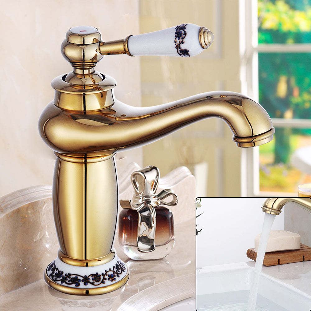 AIMOYO Robinet Lavabo Rétro Laiton Bronzé - Mitigeur Salle De Bain Bec Pivotant 360°