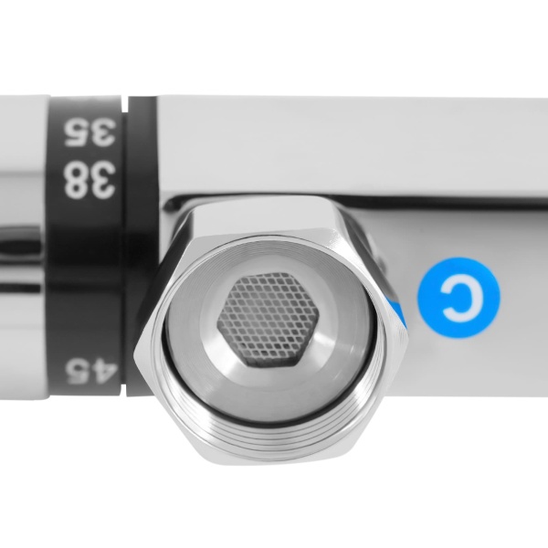 Robinet de douche thermostatique Robinet mitigeur de douche avec bouton de protection