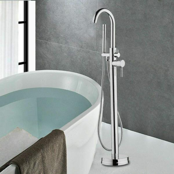Robinet de baignoire galvanisé, baignoire à robinet autoportante baignoire debout robinet de baignoire robinet douche à main