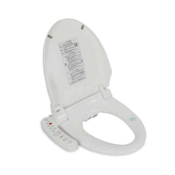 Abattant de WC de qualité supérieure - Blanc - Antibactérien - Siège électrique chauffant - Double Nozzles Hygiénique Washing