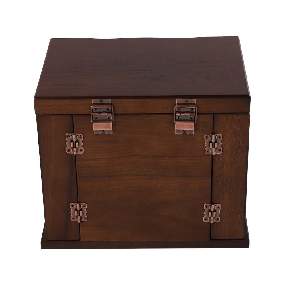 Boîte À Bijoux À Six Couches En Bois Massif, Grande Capacité Avec Boîte À Bijoux À Six Couches En Bois Massif, Grande Capacité Avec