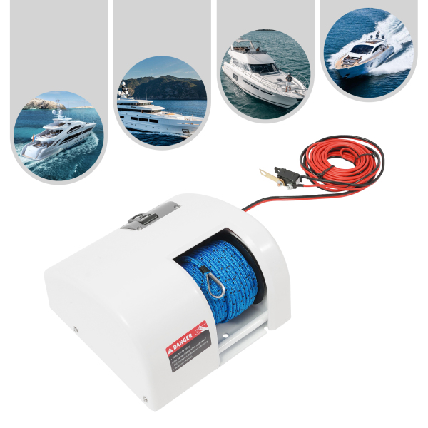 Treuil Électrique Bateau 12V - 25 Lbs - Avec Télécommande - Guindeau Ancrage Marine