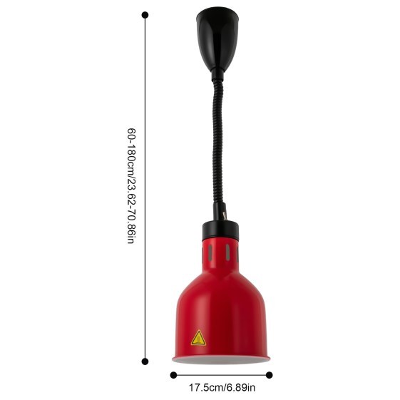Lampe chauffante commerciale rétractable pour aliments, 220V, 250W, pour Buffet, restaurants, hôtels, cuisines, cafés, rouge