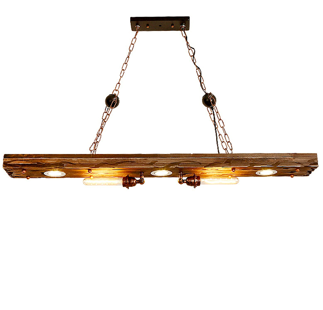 Suspension Luminaire En Bois Noir Style Industriel, Fabriquée En France – Bordeaux Art Nature
