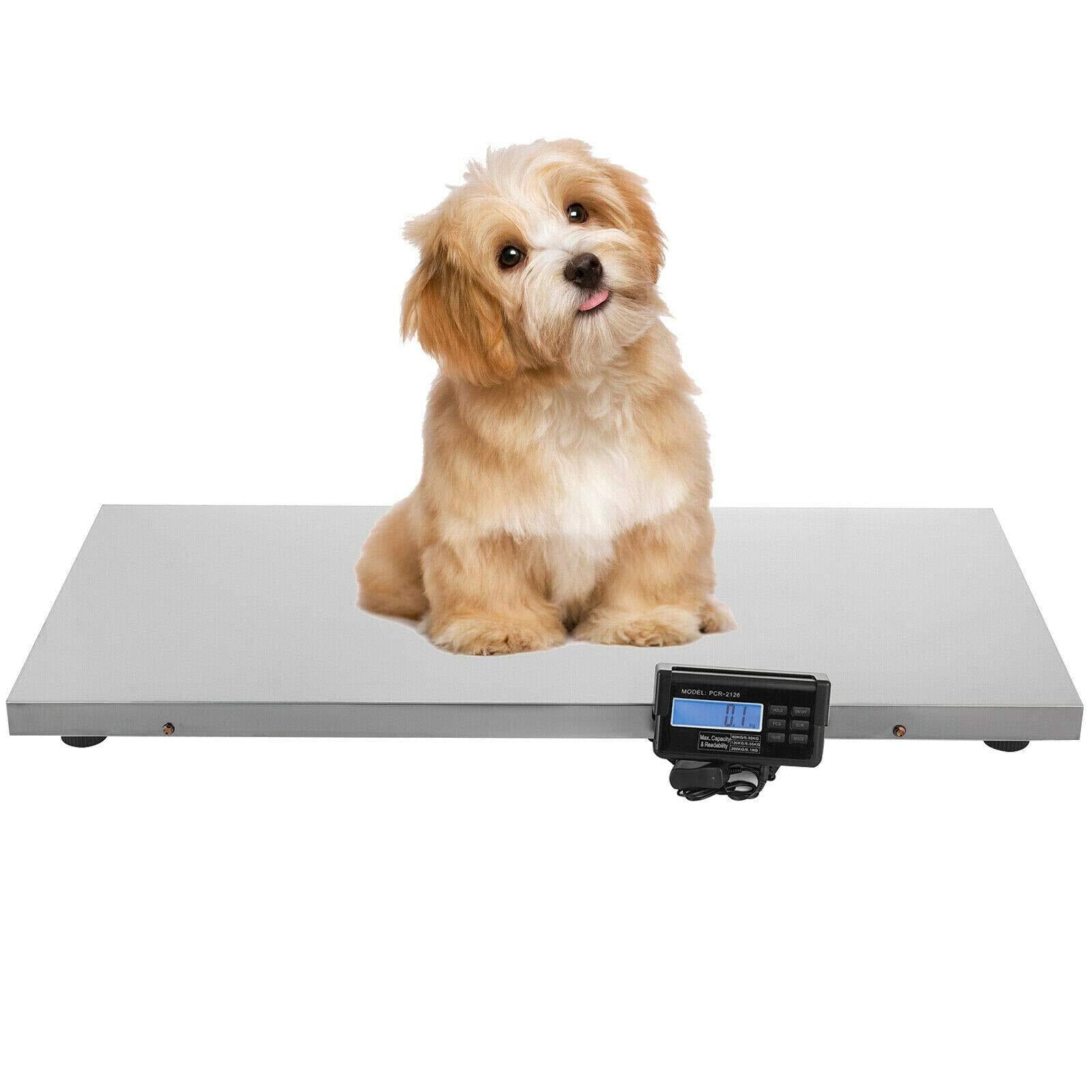 Balance Numérique Vétérinaire Grande Capacité 200 Kg (440 Lbs) - Plateforme Inox, étanche
