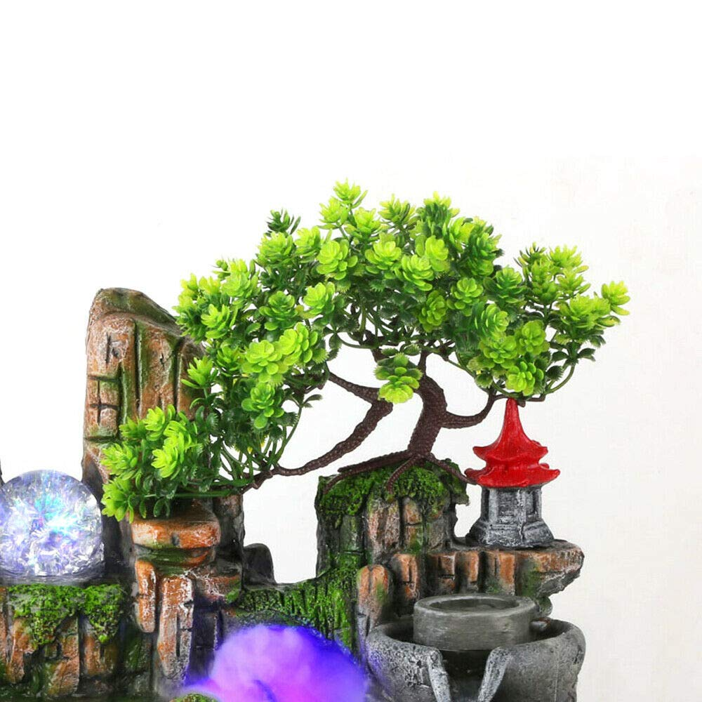 Brumisateur LED Multicolore Avec Adaptateur – Humidificateur Fontaine Aquarium, Extérieur, Intérieur 220V UE