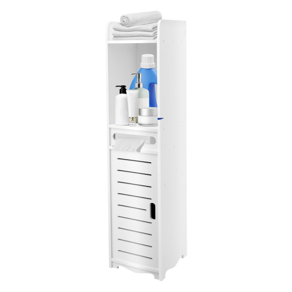 Armoire de salle de bain, meuble sous-meuble, étagère de salle de bain, armoire haute, armoire de rangement pour toilettes d'invités