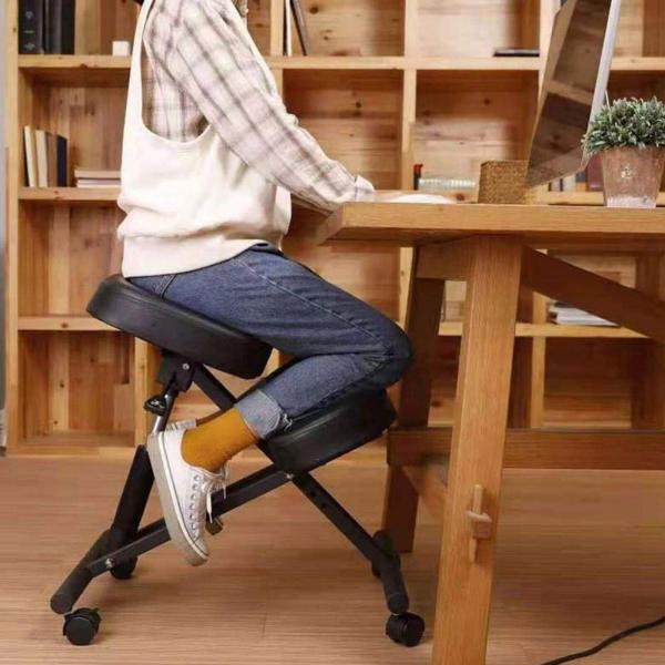 BATHWA Chaise Ergonomique à Genoux Avec Tige Hydraulique - Correction Posture Et Confort Optimal