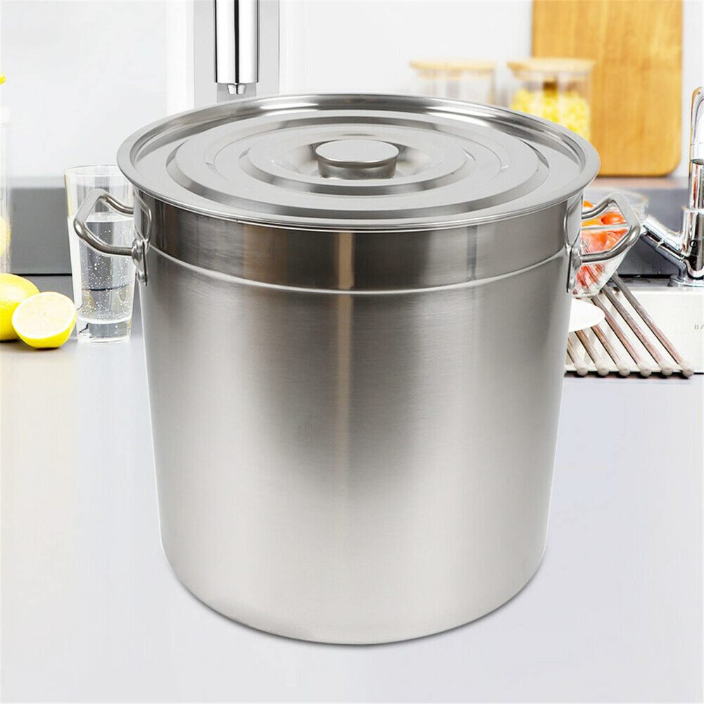 Marmite En Acier Inoxydable 18/10 RESTO - 3,2 Litres, Diamètre 20 Cm, Poignées Pliantes, Induction, Avec Couvercle Verre