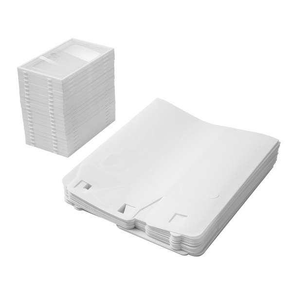 HOARLICN Lot De 24 Boîtes De Rangement Chaussures Pliables Transparentes Avec Couvercle Blanc
