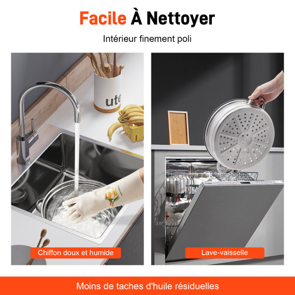 Bear Cuiseur à vapeur électrique multifonction 3 niveaux, 650 W-775 W
