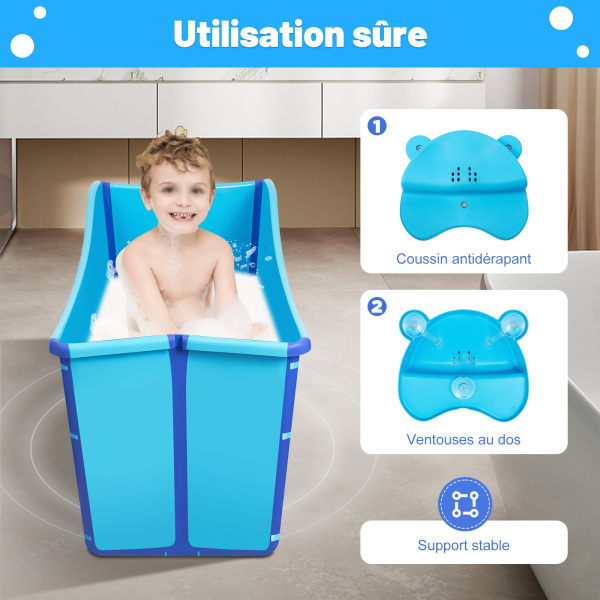 Baignoire pliable en plastique - Pour enfants - Pour adultes