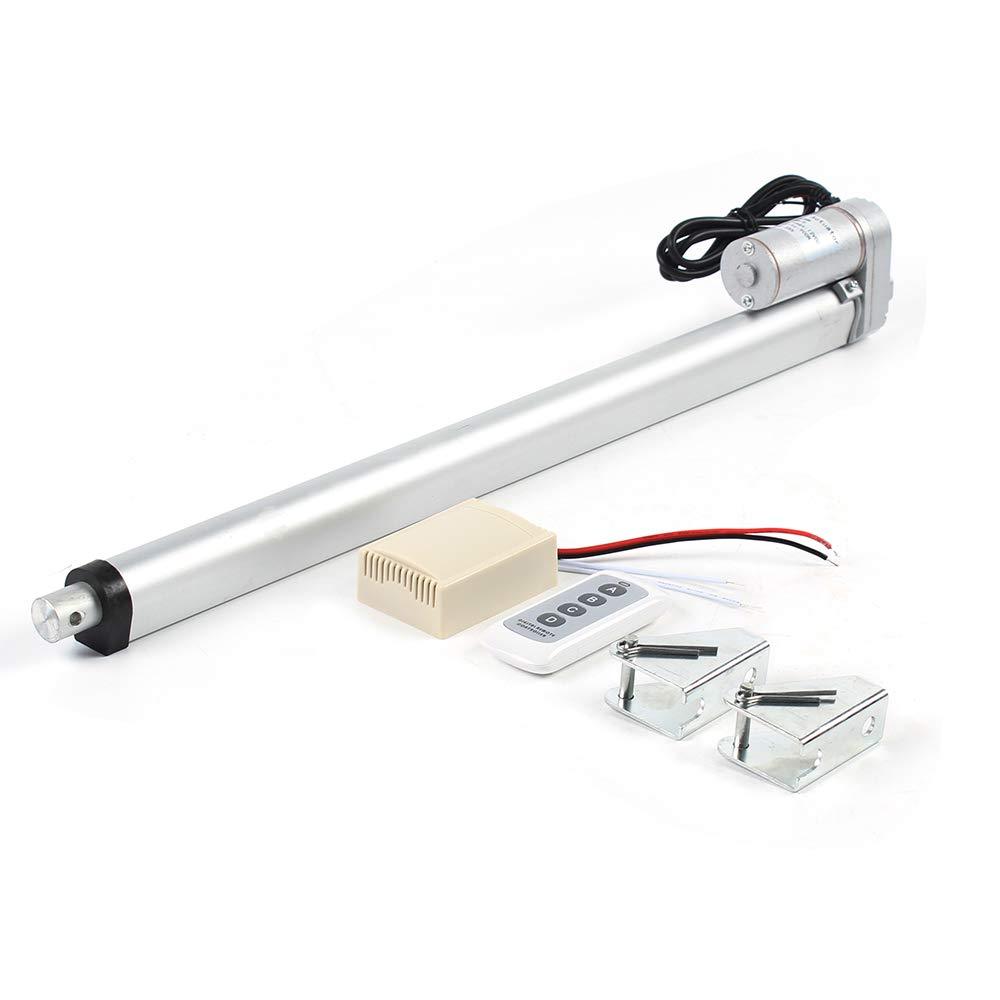 Actionneur linéaire DC 12 V robuste 6000 N Moteur électrique pour appareils médicaux automobiles Système de levage électrique industriel Métal argenté 400 mm