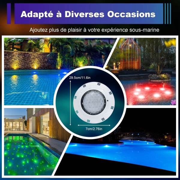 Lampe De Pêche Sous-marine 45W LED - IP68 étanche - 2304 Lumens - Alliage Aluminium - Pour Pêche Nuit