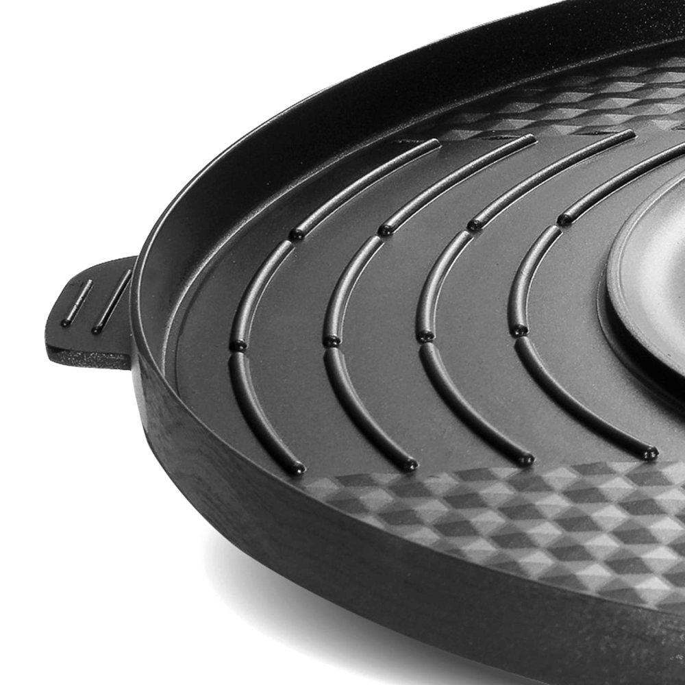 Sauteuse électrique multifonction Gril électrique multifonction Grand hot pot double séparation contrôle indépendant sans fumée