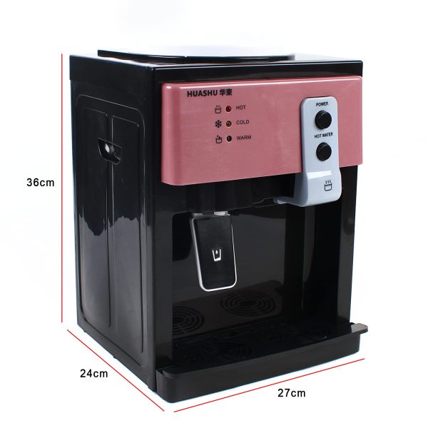 Distributeur Électrique de Refroidisseur d'eau Chaude et Froide pour Le Bureau à Domicile 220V, Refroidissement Rapide (Rose)