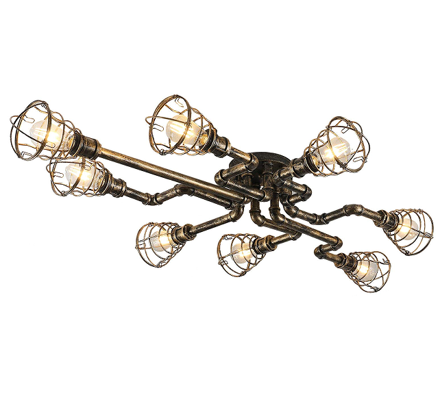 Plafonnier Moderne Hofstein Cuivre/noir – Lustre Suspendu Pour Salon, Couloir Ou Salle à Manger