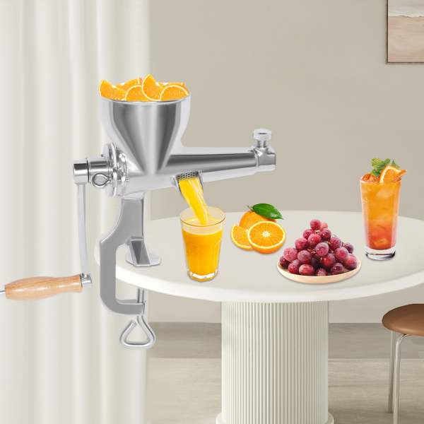 Presse-fruits manuel en acier inoxydable - Presse-fruits et légumes - Extracteur de jus pour cuisine