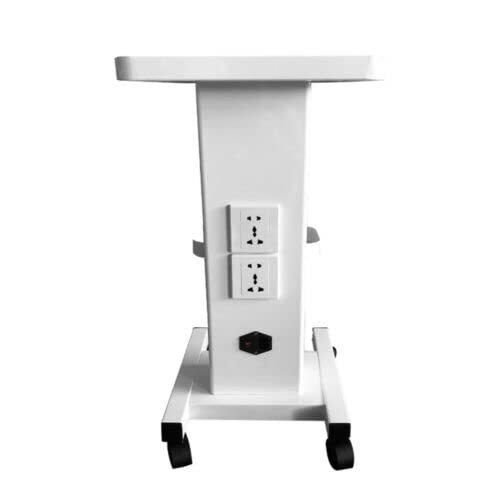 Chariot de Salon avec Support de Prise Chariot Roulant Support de Roue de beauté Chariot de Spa (Blanc)
